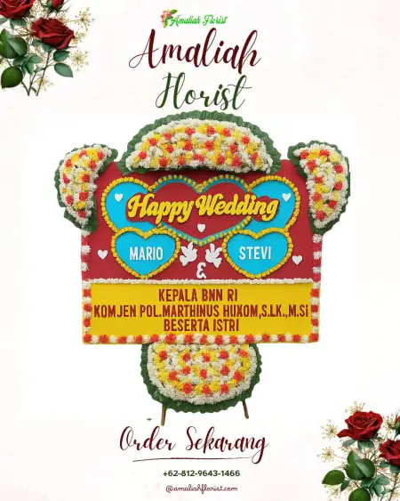 Papan Bunga Pernikahan Sebawang